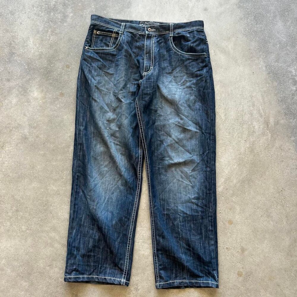 Southpole Men's Navy and Blue Jeans